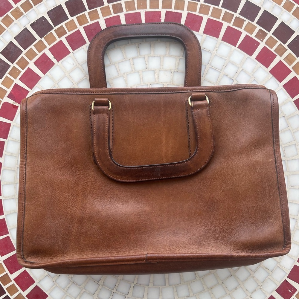 COACH Vintage Bonnie Cashin Slim Leather Satchel handbag